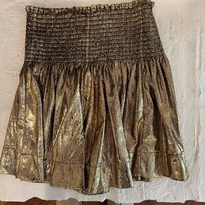 Queen of Sparkles Gold Metallic Women's Skirt